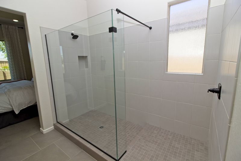Open Concept Shower with Minimal Frame